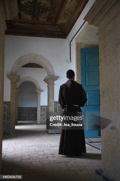 franciscan monk in salvador - church of the capuchin monastery stock pictures, royalty-free photos & images