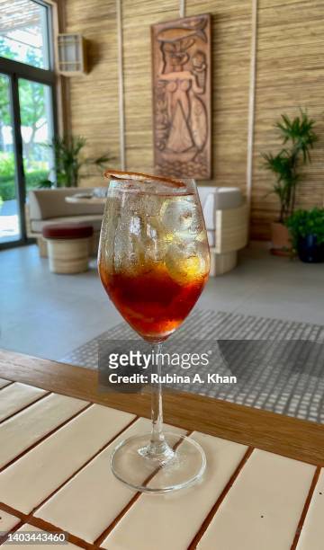 An Aperol cocktail at Lido, the all-day Italian restaurant at The Standard Hua Hin hotel that opened in December 2021 - the first property of the...