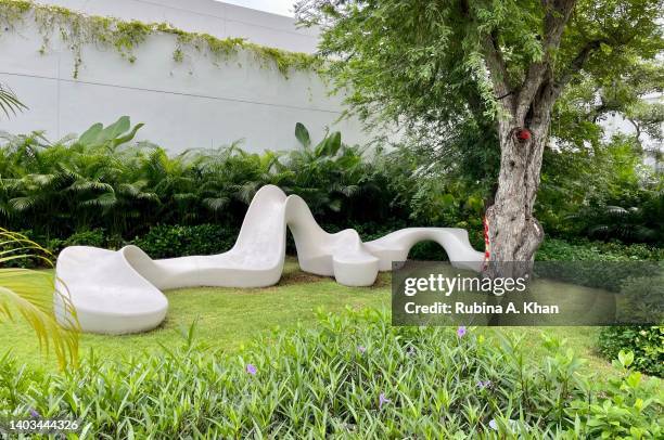 Benches and slides designed to play at The Standard Hua Hin hotel that opened in December 2021 - the first property of the Standard International...