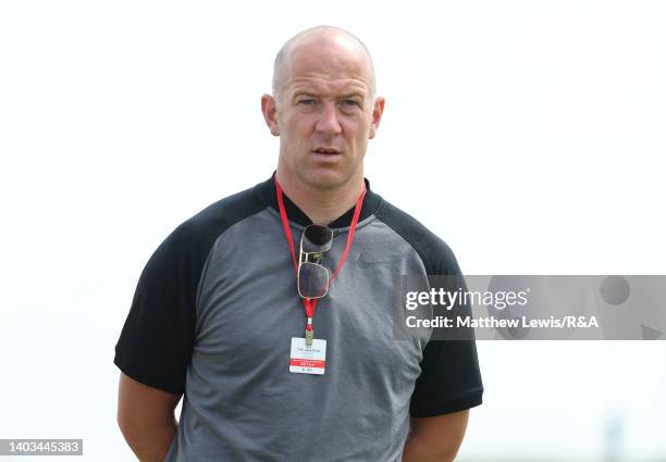 Footballer Charlie Adam watches the golf during the Quarter Finals on day five of the R&A Amateur Championship at Royal Lytham & St. Annes on June...