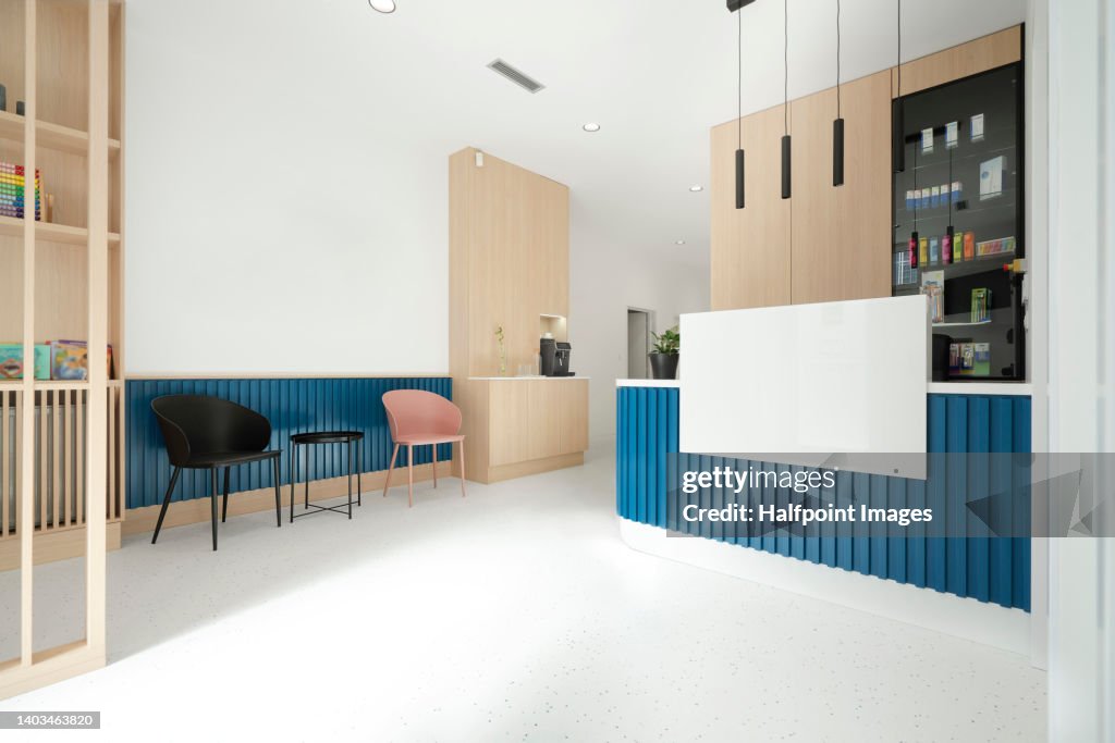 Reception of dentists ambulance.