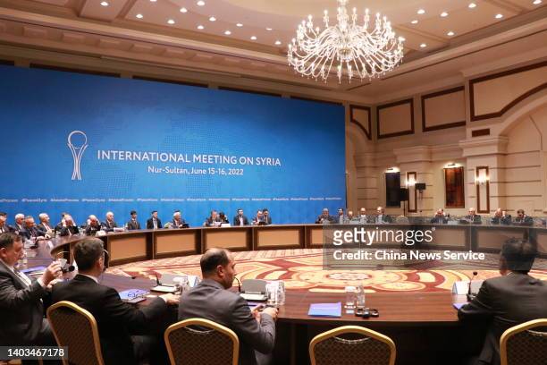 General viewof the 18th round of the international meeting on Syria in Astana format on June 16, 2022 in Nur Sultan, Kazakhstan.