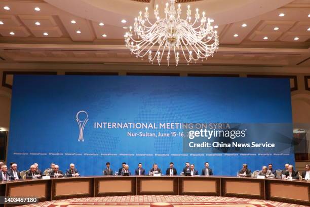 General viewof the 18th round of the international meeting on Syria in Astana format on June 16, 2022 in Nur Sultan, Kazakhstan.