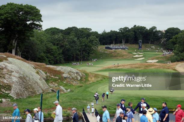 General view is seen of the tenth hole during the second round of the 122nd U.S. Open Championship at The Country Club on June 17, 2022 in Brookline,...
