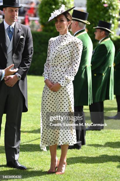 Prince William, Duke of Cambridge and Catherine, Duchess of Cambridge attend Royal Ascot 2022 at Ascot Racecourse on June 17, 2022 in Ascot, England.