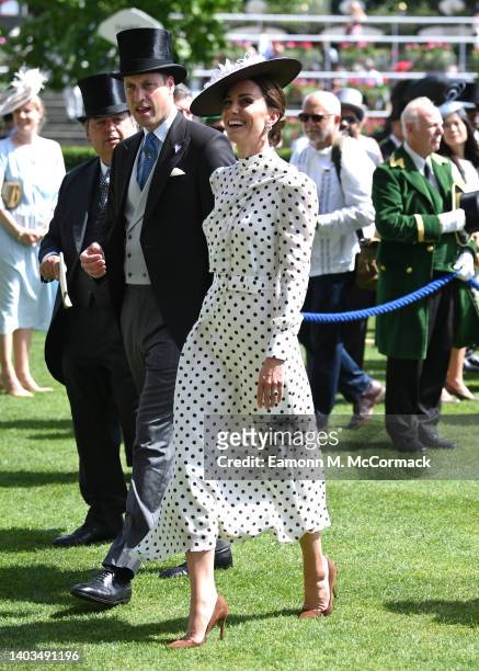 Prince William, Duke of Cambridge and Catherine, Duchess of Cambridge attend Royal Ascot 2022 at Ascot Racecourse on June 17, 2022 in Ascot, England.