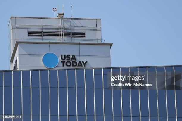 The headquarters of USA Today owned by Gannett Co. Is seen June 17, 2022 in McLean, Virginia. USA Today said that following an investigation 23...