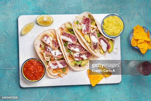 Tuna Fish Tacos Photos and Premium High Res Pictures - Getty Images