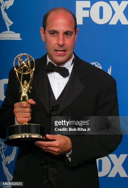 Emmy Winner Stanley Tucci backstage at the 52nd Emmy Awards Show at the Shrine Auditorium, September 12, 1999 in Los Angeles, California.