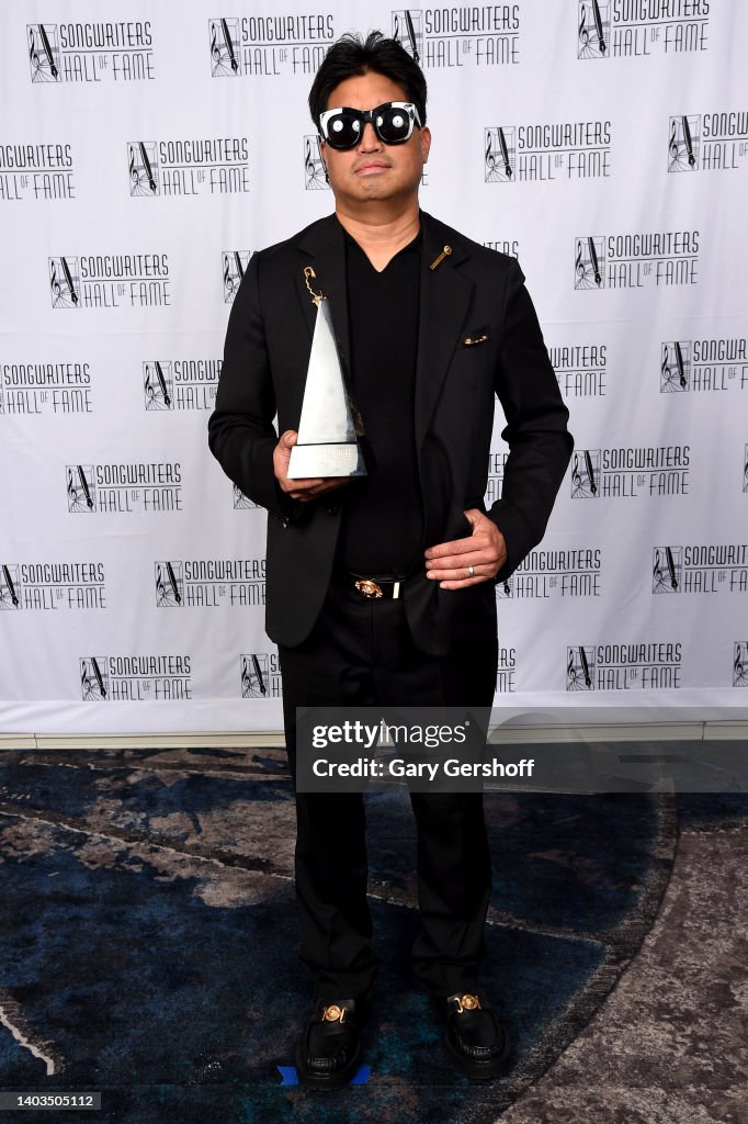 Inductee Chad Hugo Of The Neptunes Poses Backstage At The Songwriters