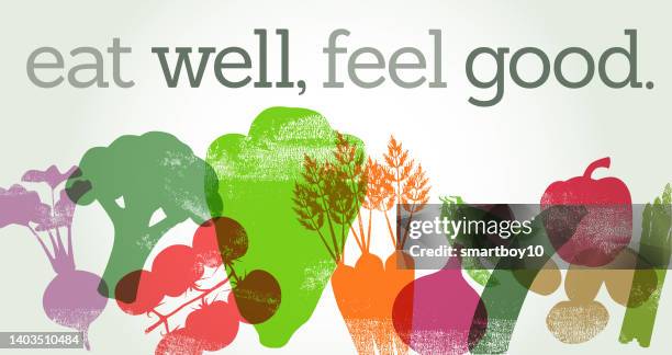 fresh vegetables poster - plant part stock illustrations