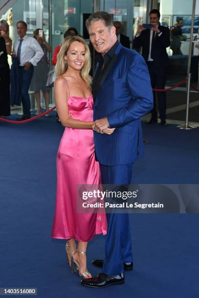 David Hasselhoff and wife Hayley Roberts attend the opening ceremony during the 61st Monte Carlo TV Festival on June 17, 2022 in Monte-Carlo, Monaco.