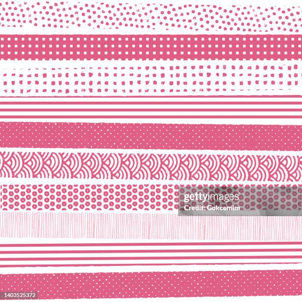 patterned washi tape bant abstract background.design element for greeting and invitation cards, labels and posters. - sticky tape stock illustrations