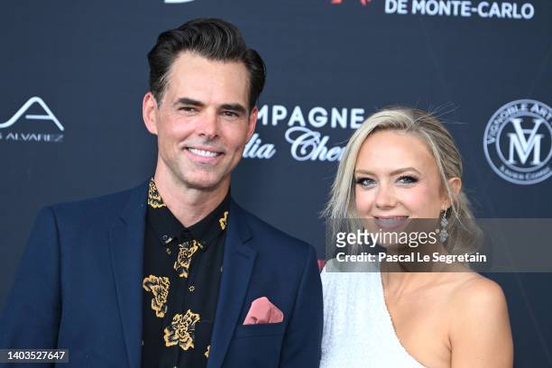 Tanner Novlan and Melissa Ordway attend the opening ceremony during the 61st Monte Carlo TV Festival on June 17, 2022 in Monte-Carlo, Monaco.