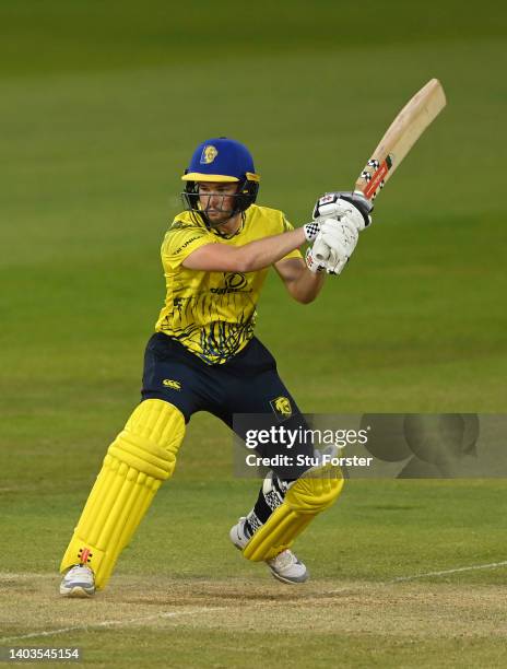 Durham batsman Ollie Robinson in action during the Vitality T20 Blast match between Durham and Yorkshire Vikings at Seat Unique Riverside on June 17,...