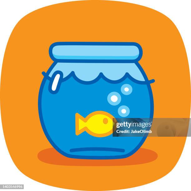 fish bowl doodle 1 - fish tank stock illustrations