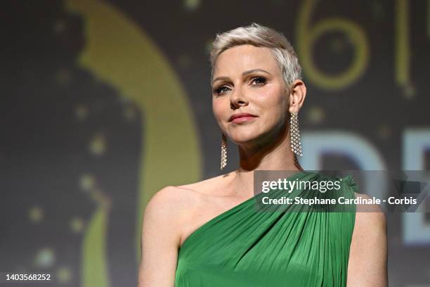 Princess Charlene of Monaco attends the opening ceremony during the 61st Monte Carlo TV Festival on June 17, 2022 in Monte-Carlo, Monaco.