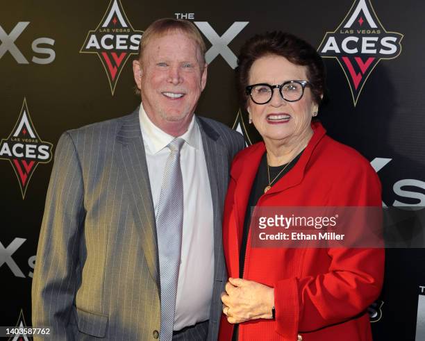 Las Vegas Raiders owner and managing general partner and Las Vegas Aces owner Mark Davis and International Tennis Hall of Fame member and recipient...