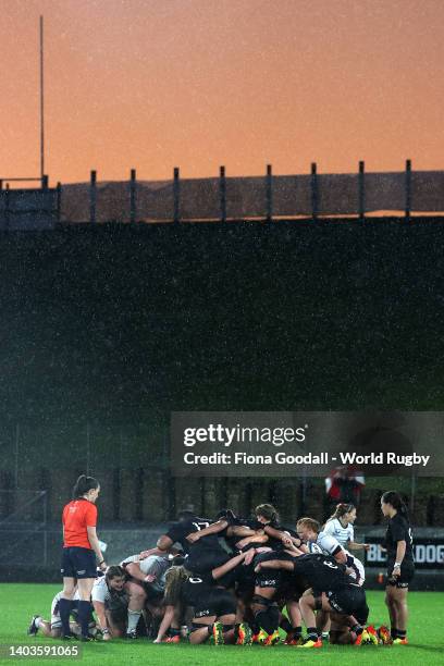 General view during the 2022 Pacific Four Series match between the New Zealand Black Ferns and the USA at Semenoff Stadium on June 18, 2022 in...