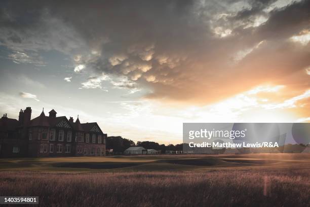 General view of the clubhouse during the Final of day six of the R&A Amateur Championship at Royal Lytham & St. Annes on June 18, 2022 in Lytham St...