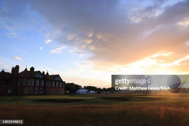 General view of the clubhouse during the Final of day six of the R&A Amateur Championship at Royal Lytham & St. Annes on June 18, 2022 in Lytham St...