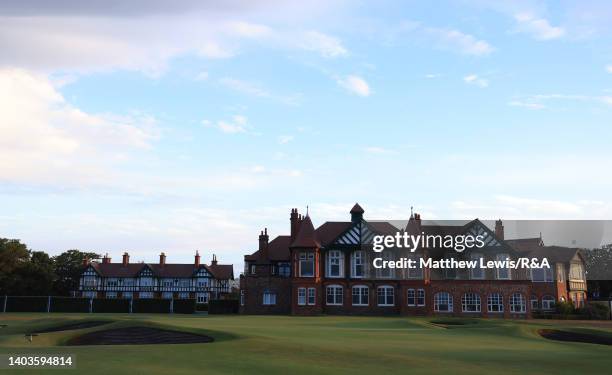 General view of the clubhouse during the Final of day six of the R&A Amateur Championship at Royal Lytham & St. Annes on June 18, 2022 in Lytham St...