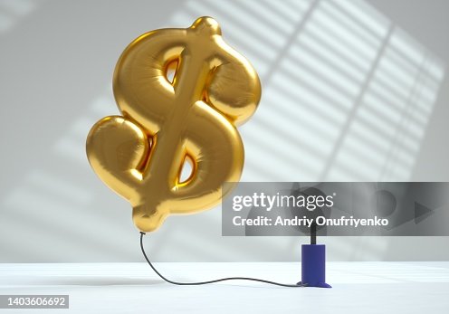 Pumped air balloon dollar sign Pumped air balloon dollar sign