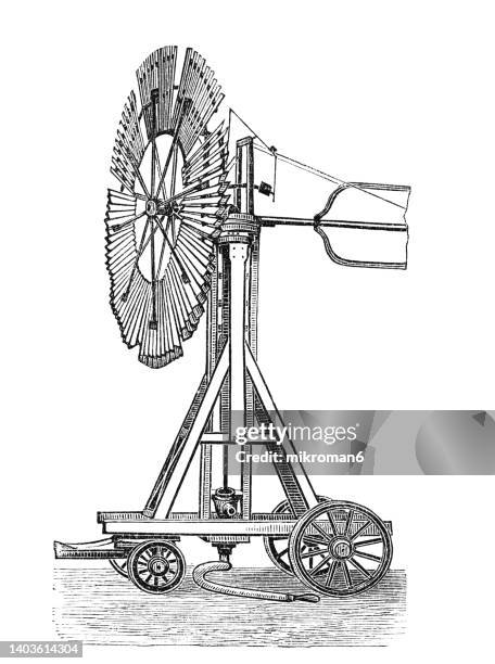 Wind Engine Mechanical Drawing Engine Photos and Premium High Res Pictures - Getty ...