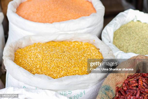varieties of raw grains seeds and cereals in sack - mung bean stock pictures, royalty-free photos & images