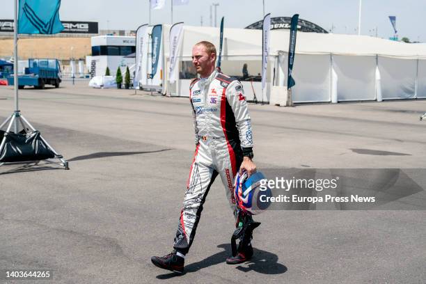 Racing driver in the paddock before participating in the first edition of the World Electric Touring Car Championship-FIA ETCR World Cup, at the...