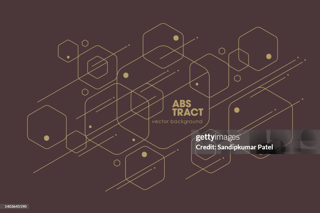 Abstract background with dynamic hexagone shapes.