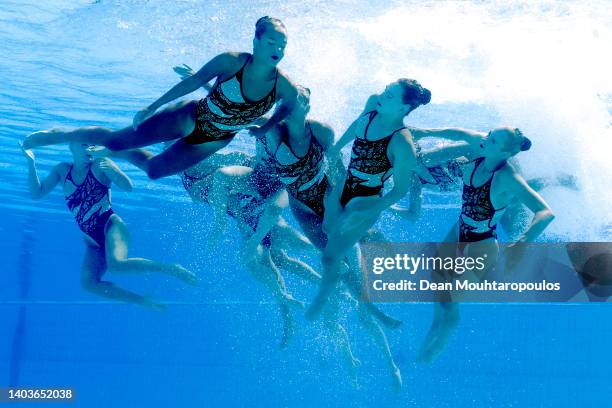 Team Hungary with Anna Apathy, Nike Nora, Dora Farkas, Boglarka Gacs, Lilien Gotz, Hanna Hatala, Szabina Mercedesz, Hungler, Adelin Regenyi, Panna...