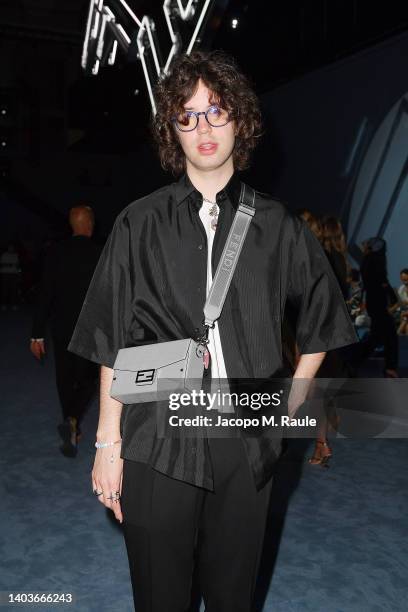 Lucas Jagger attends the Fendi Fashion Show during Milan Men's Fashion Week on June 18, 2022 in Milan, Italy.
