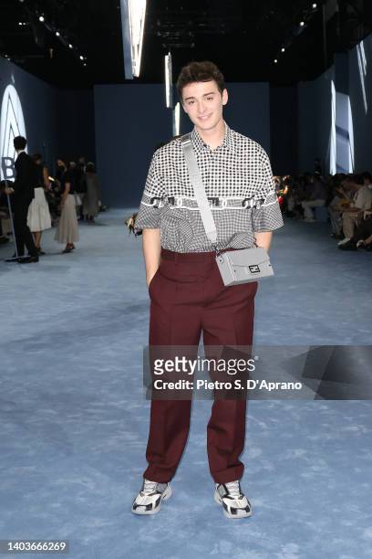 Noah Schnapp attends the Fendi Fashion Show during Milan Men's Fashion Week on June 18, 2022 in Milan, Italy.