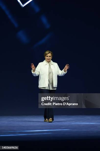 Silvia Venturini Fendi walks the runway at the Fendi fashion show during the Milan Fashion Week S/S 2023 on June 18, 2022 in Milan, Italy.