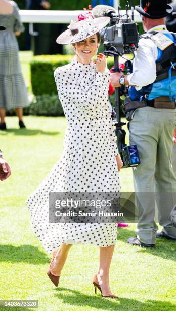 Catherine, Duchess of Cambridge attends Royal Ascot at Ascot Racecourse on June 17, 2022 in Ascot, England.