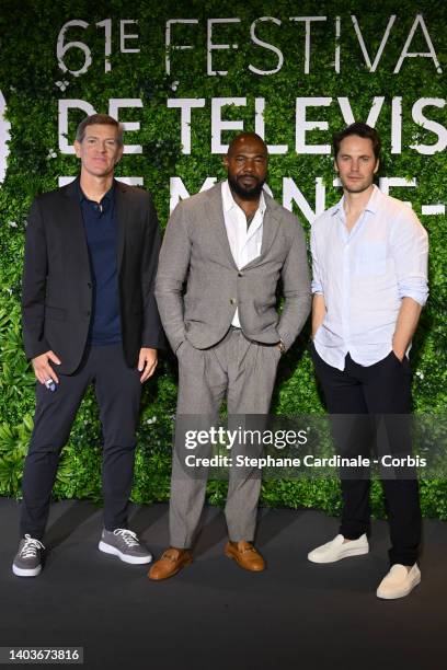 David DiGilio, Antoine Fuqua, and Taylor Kitsch attend The "The Terminal List" Photocall as part of the 61st Monte Carlo TV Festival at the Grimaldi...