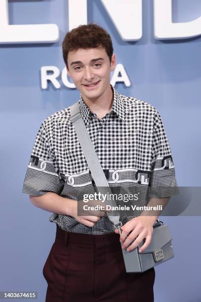 Noah Schnapp attends the Fendi Fashion Show during Milan Men's Fashion Week on June 18, 2022 in Milan, Italy.