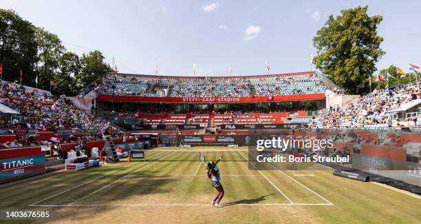 General view during the semifinal match between Ons Jabeur of Tunisia and Coco Gauff of the United States on day six of the bett1open 2022 Berlin,...