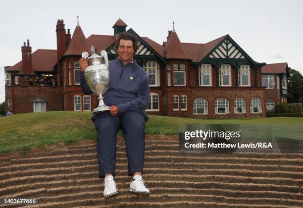 Aldrich Potgieter of South Africa pictured after winning the R&A Amateur Championship during the Final of day six of the R&A Amateur Championship at...