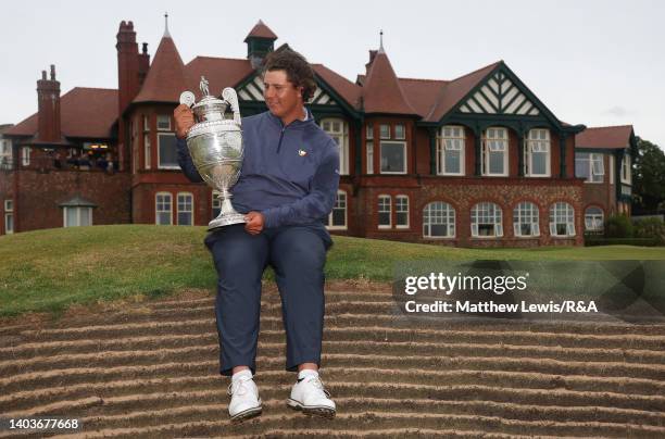 Aldrich Potgieter of South Africa pictured after winning the R&A Amateur Championship during the Final of day six of the R&A Amateur Championship at...