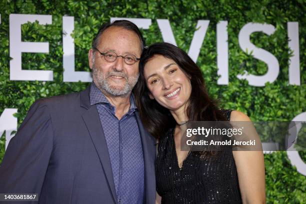 Jean Reno and wife Zofia Borucka attend The "Un Asunto Privado " Photocall as part of the 61st Monte Carlo TV Festival at the Grimaldi Forum on June...