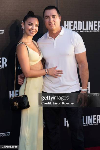 Lauren Nicole Goodman and Chris Paciello attend Michael Gardner's Private Friends and Family sreening of "Headliners: The Docu-Series"at The Black...