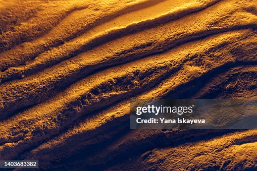 Sandy Rocks Desert Abstract Texture Of Desert Sandy Rock Illuminated By Sunset High-Res ...