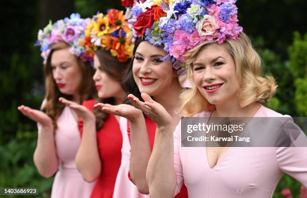 Racegoers attend day 5 of Royal Ascot at Ascot Racecourse on June 18, 2022 in Ascot, England.