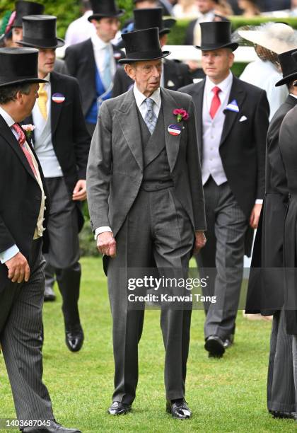 Prince Edward, Duke of Kent attends day 5 of Royal Ascot at Ascot Racecourse on June 18, 2022 in Ascot, England.
