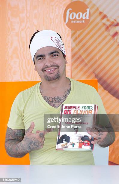 Aaron Sanchez attends the Whole Foods Grand Tasting Village at the 2012 South Beach Wine and Food Festival on February 25,2012 in Miami Beach,Florida.