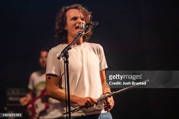 Stu Mackenzie of King Gizzard and the Wizard Lizard performs at the Bonnaroo Music & Arts Festival on June 17, 2022 in Manchester, Tennessee.