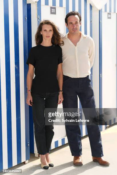 Marine Vacht and Brieuc Carnaille attend the 36th Cabourg Film Festival - Day Four on June 18, 2022 in Cabourg, France.