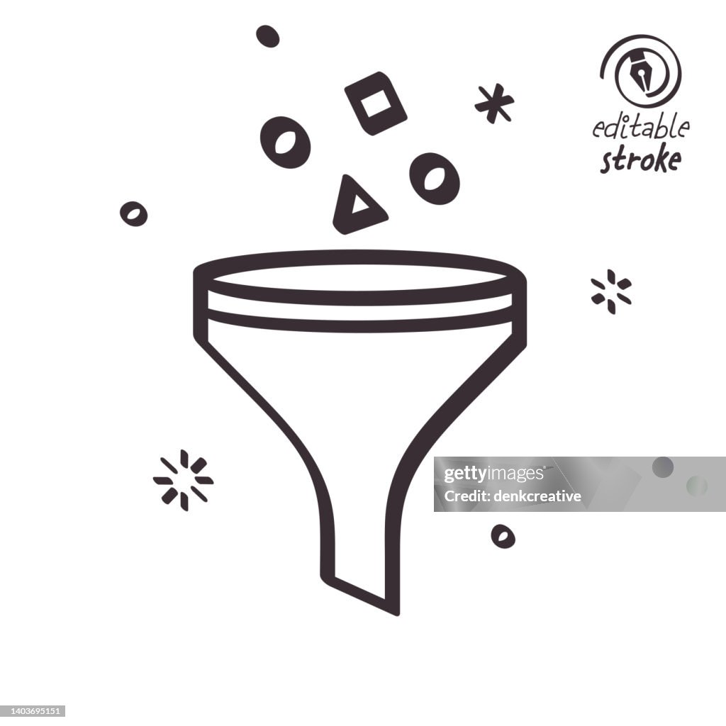 Verspielte Linienillustration für Internetfilter